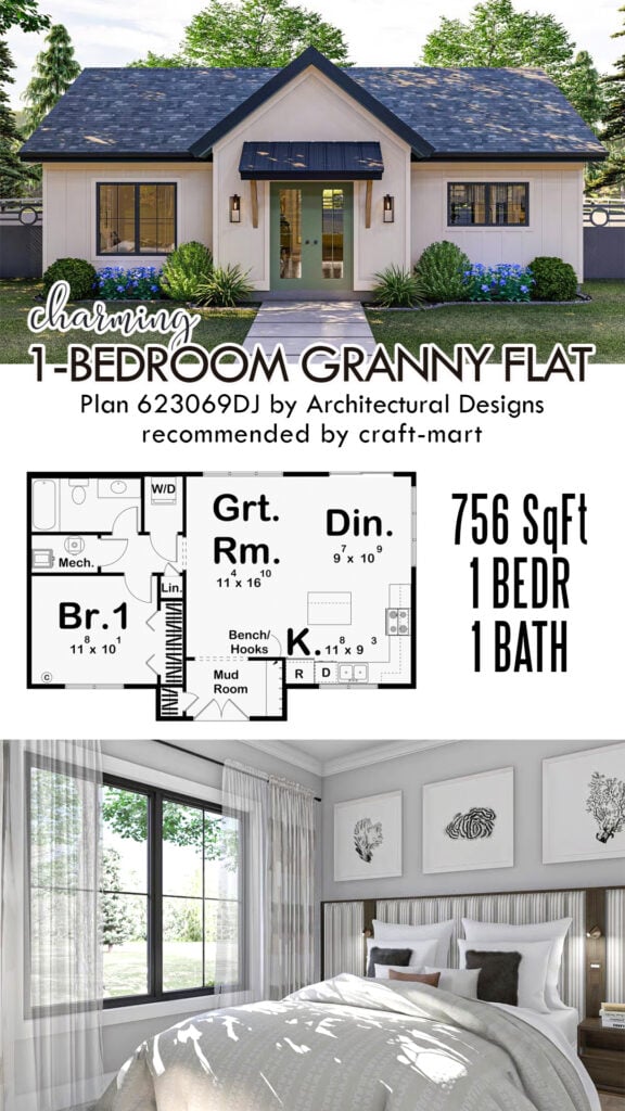 1-Bedroom Cottage (756 sqft)