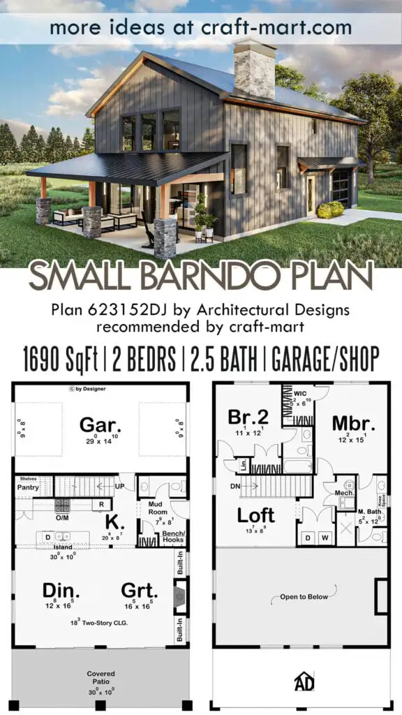 2-Bedroom Barndominium with Garage
