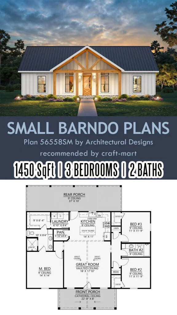 3 bedroom barndo plan