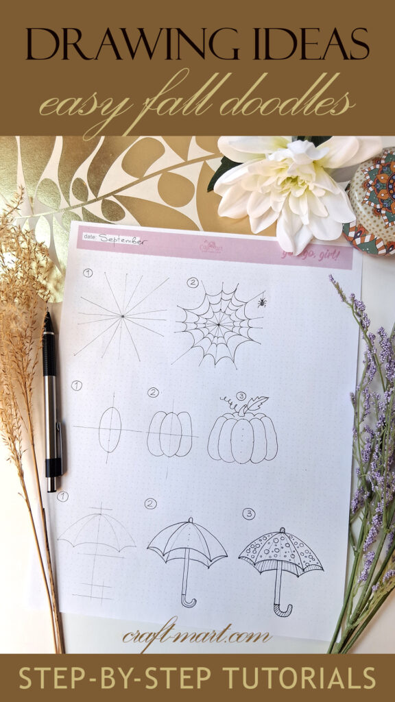 fun fall doodle: umbrella
