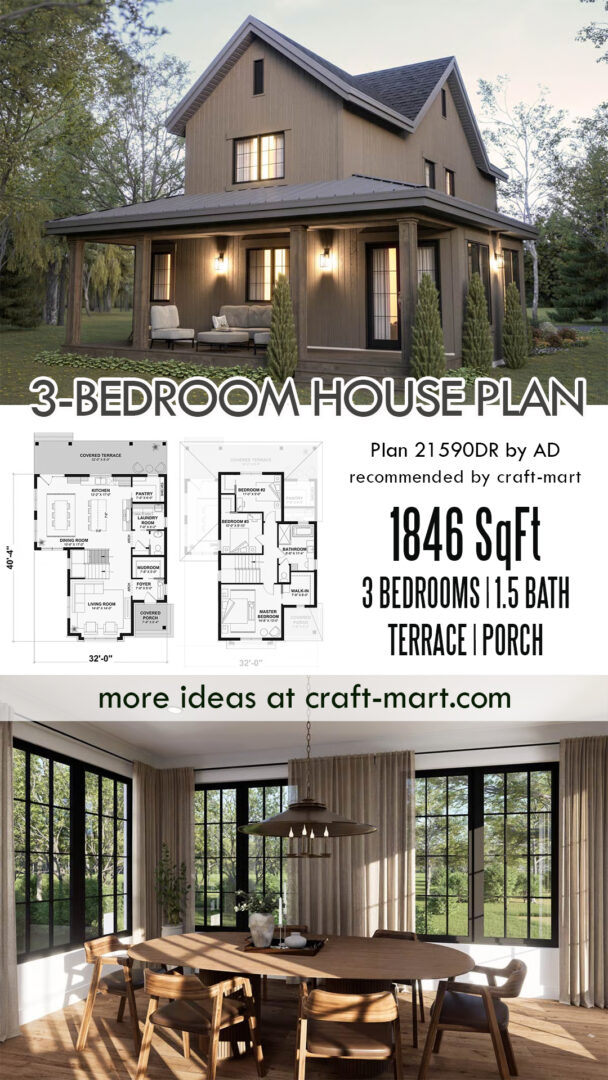 10 Small 3-Bedroom House Plans - Craft-Mart
