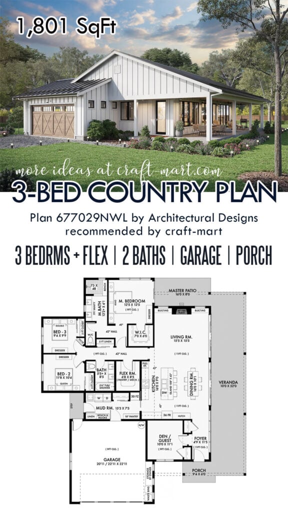 Contemporary Country Home with Porch