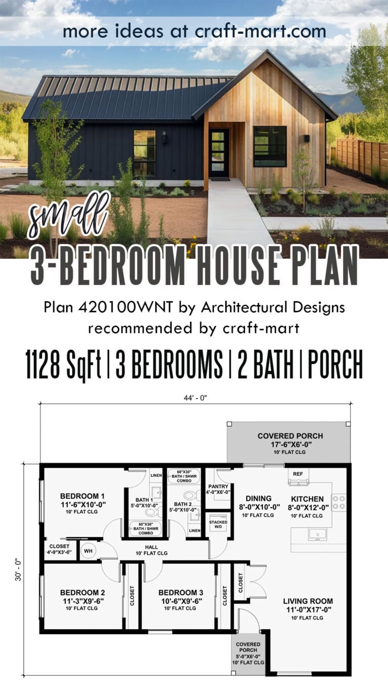 17 Small 3-Bedroom House Plans - Craft-Mart