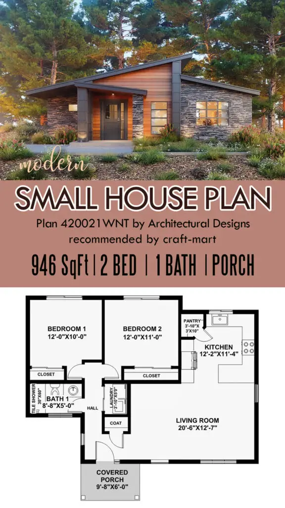 Modern House Plan under 1000 sqft