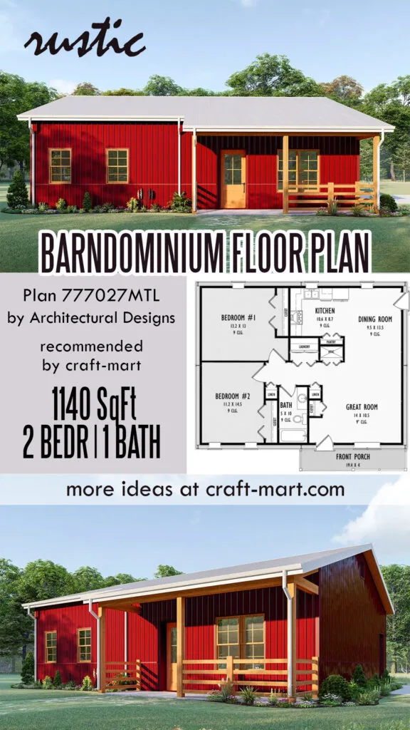 2-Bedroom Rustic Barndominium