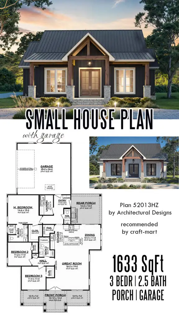 Small House Plan with Garage