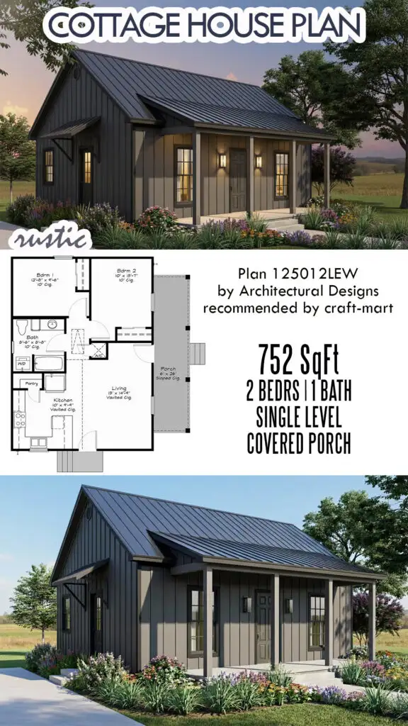 2-bedroom cottage plan