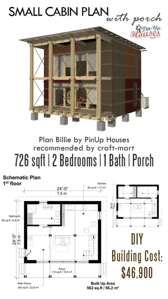 Small 2-Bedroom Cabin with Porch