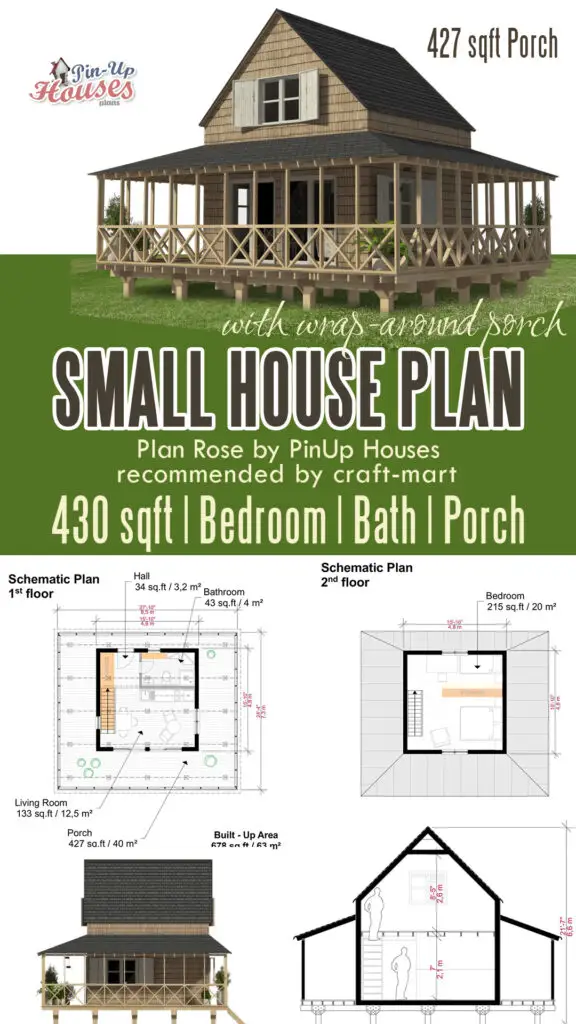 Small House Rose with Wrap-Around Porch