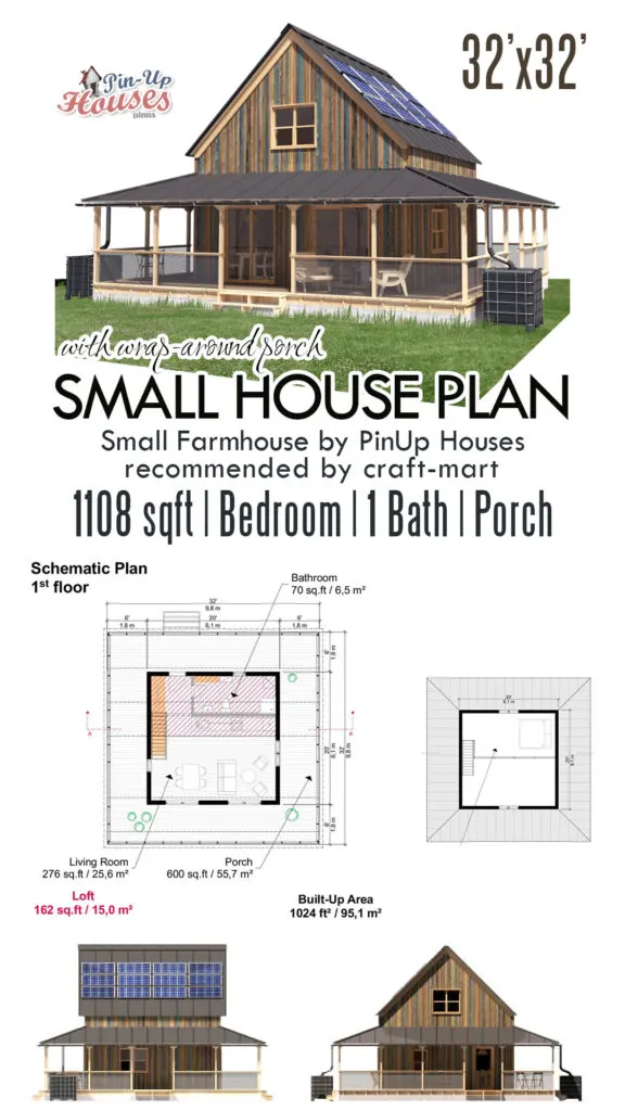 Small Farmhouse with Wrap-Around Porch