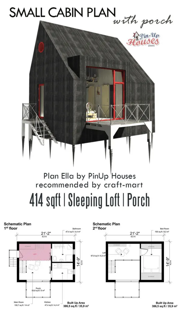 modern cottage with porch