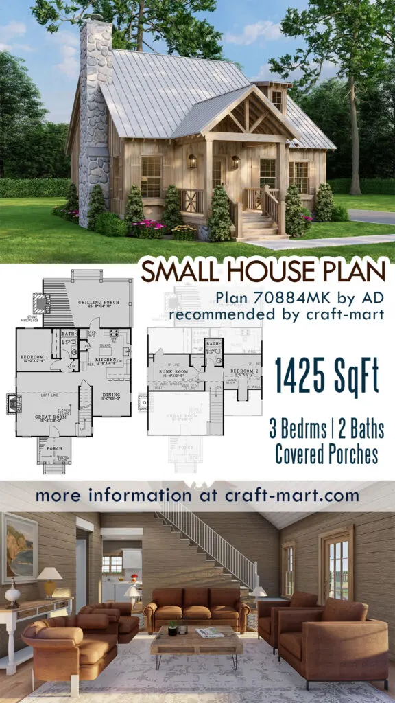 small house design plans for a getaway cabin