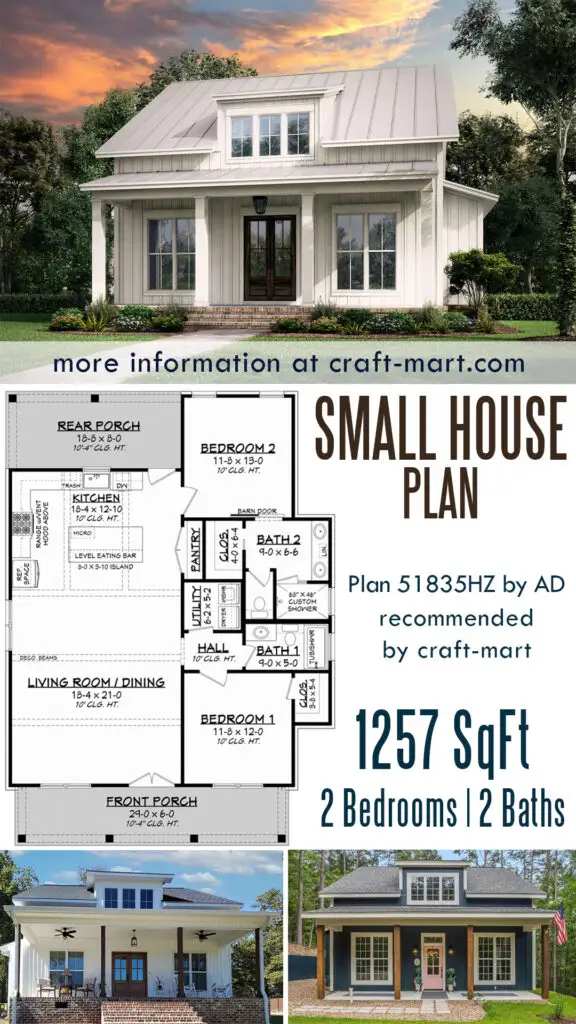 A Cozy 2-Bedroom Cottage with Front and Back Porches