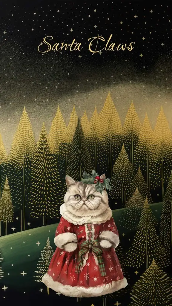 Here comes Santa Claws wallpaper