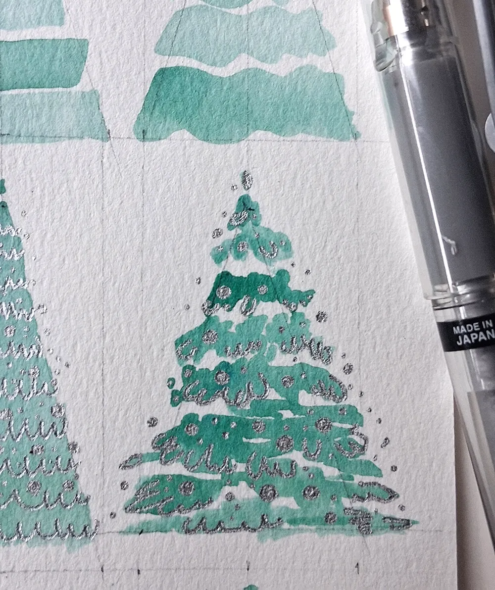 easy watercolor Christmas Art tutorial