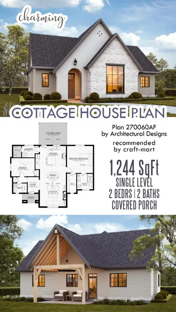 Modern European Cottage with Vaulted Ceilings