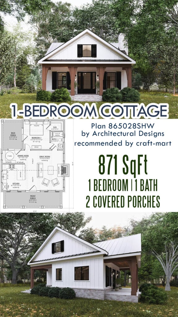 Cozy 1-Bedroom Cottage (871 SqFt)