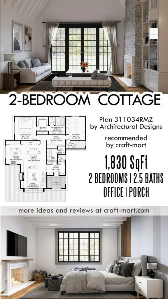 Transitional Tudor 2-Bedroom Cottage