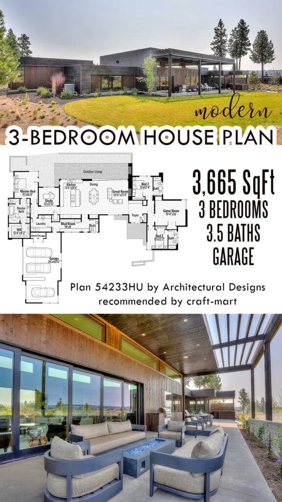 Modern House Plan - 3,665 Sq Ft