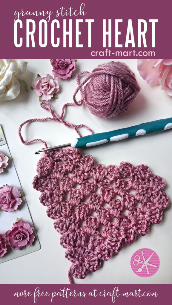 Granny Stitch Crochet Heart