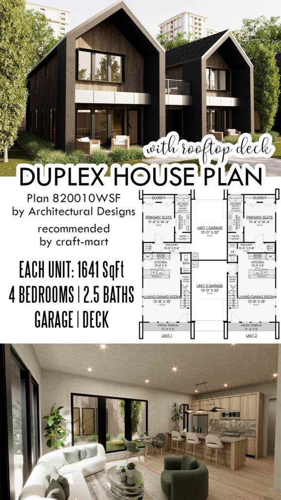Modern Scandinavian Duplex (each unit 1,641 sq ft)