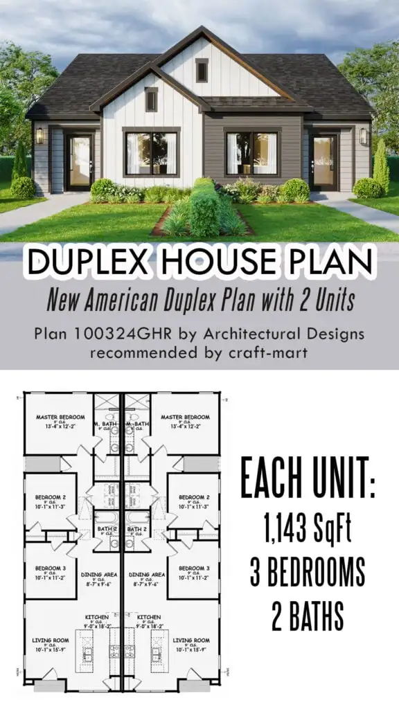 New American Duplex (1,143 sqft each unit)