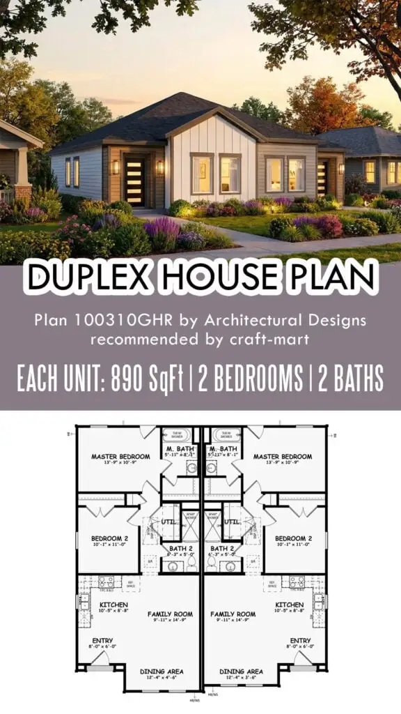 Modern Single-Story Duplex