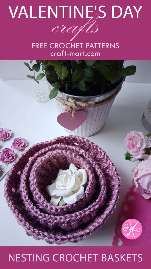 Nesting Crochet Baskets - free pattern