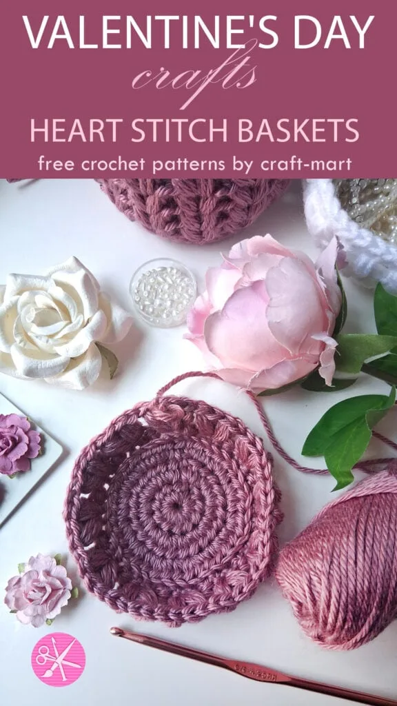 Valentine's Crafts - Crochet Basket