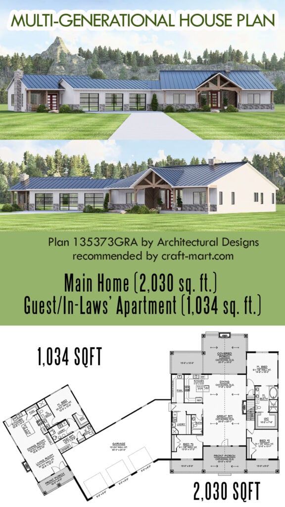 Modern farm ranch with in-law suite