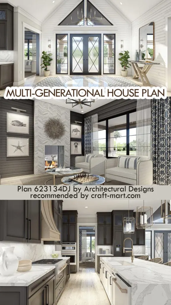 Multi-Generational Lake House Plan with In-Laws' Suite