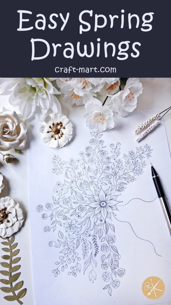 Easy Spring Drawings: Flower Mandala