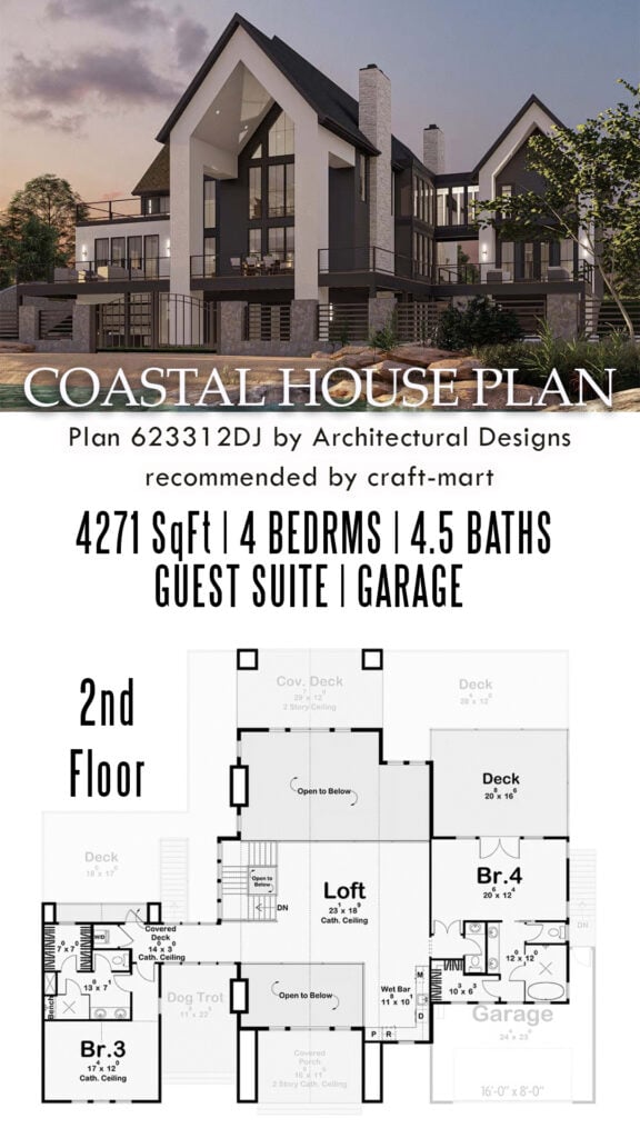Coastal House Plan with Dog Trot