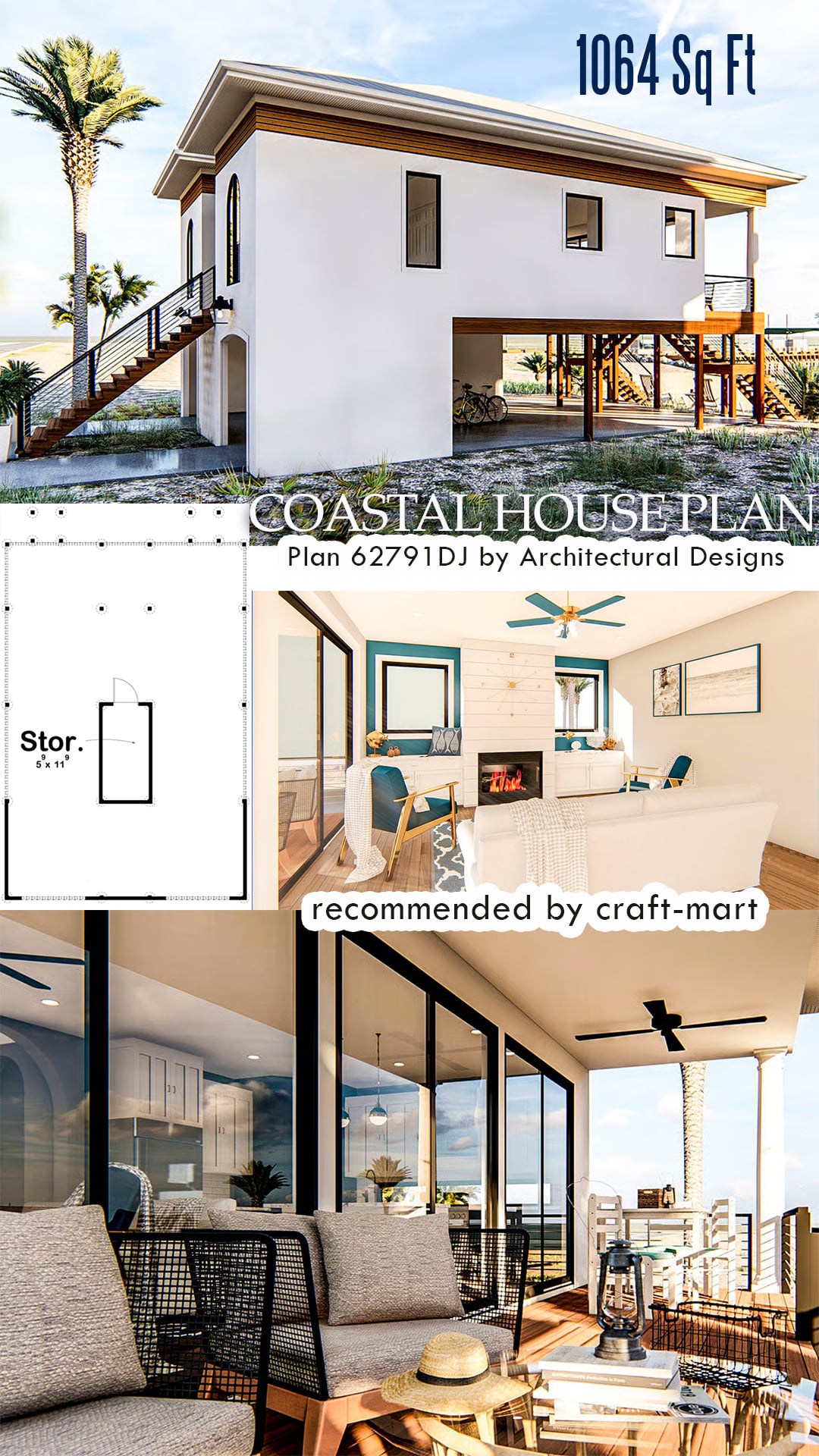 354_8b_COASTAL-HOUSE-PLANS_62791DJ - Craft-Mart