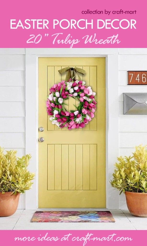 Tulip Wreath for Front Door
