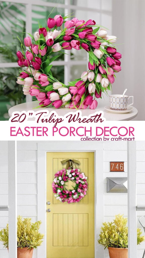Easter Decor: Tulip Wreath