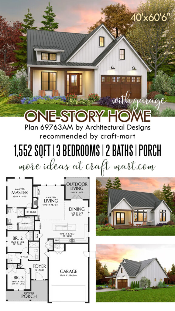 3-Bedroom 1-Story Cottage (1,552 sqft)