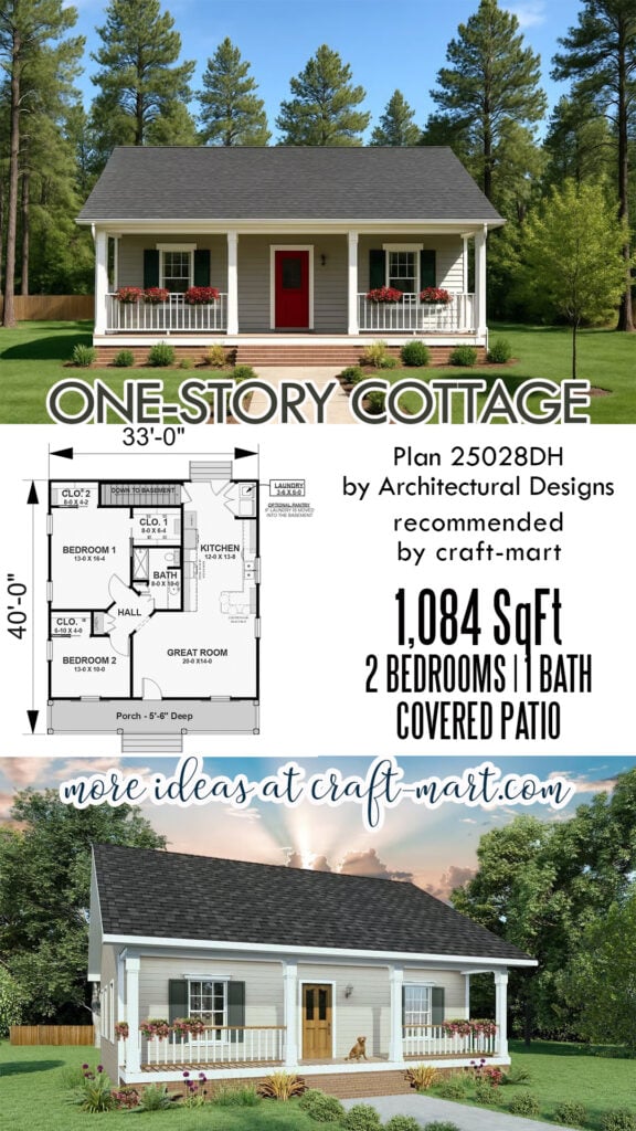 2-Bedroom Cottage (1,084 sqft)