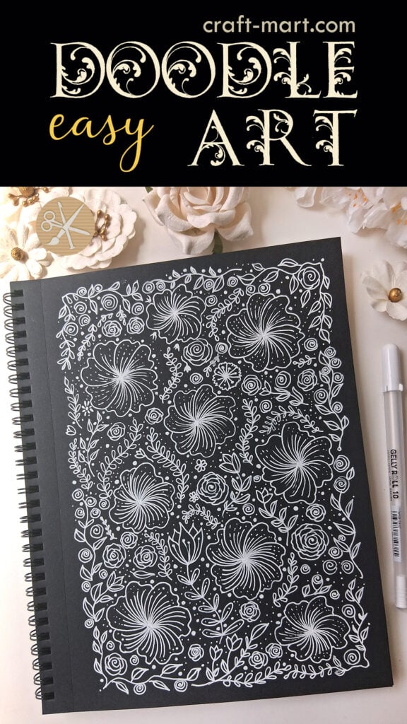 White-on-Black Easy Doodle Art