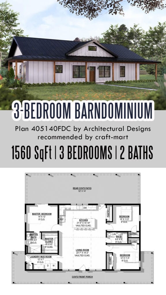 Contemporary 3-Bedroom Barndo (1,560 sqft)