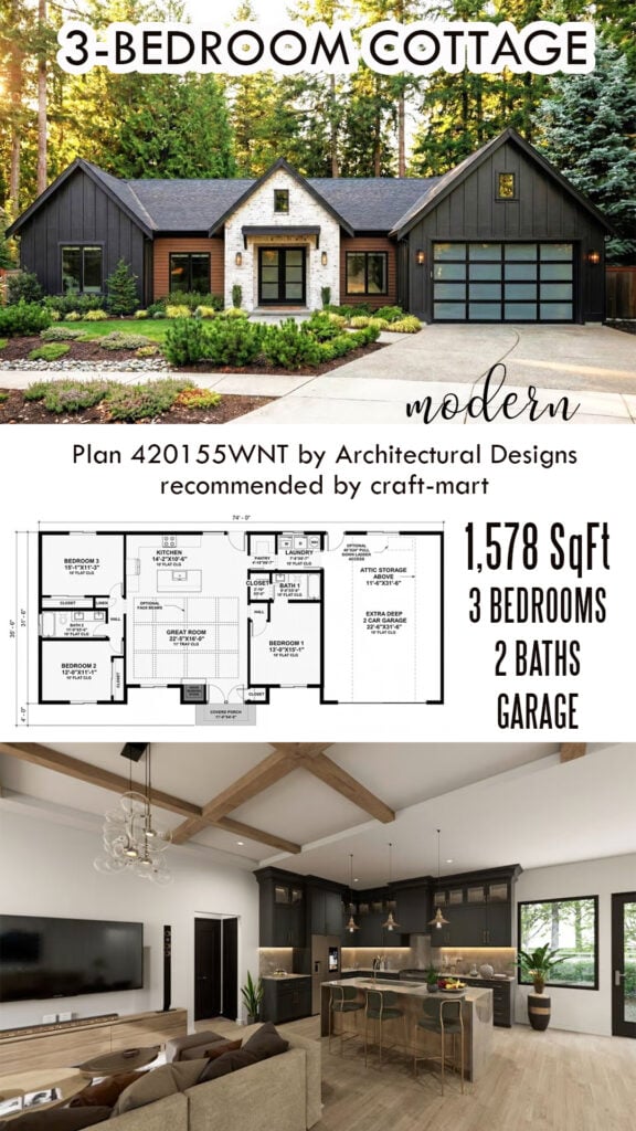 Modern 3-Bedroom Cottage