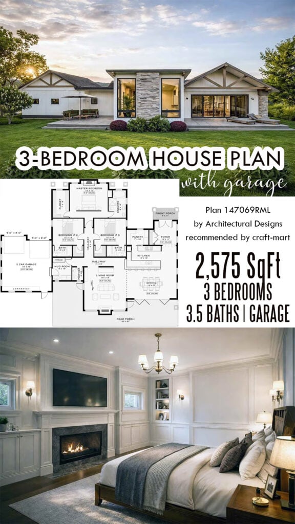 Modern 3-Bedroom House Plan