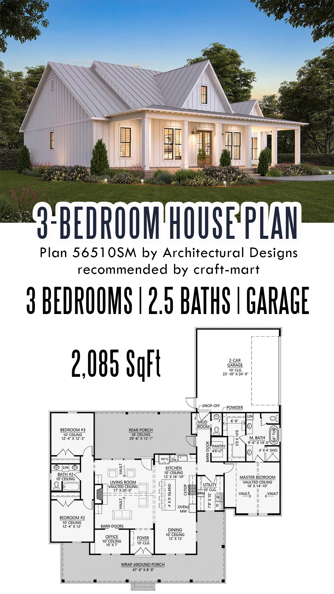 377_2_3-BEDROOM-HOUSE-PLANS_56510SM - Craft-Mart