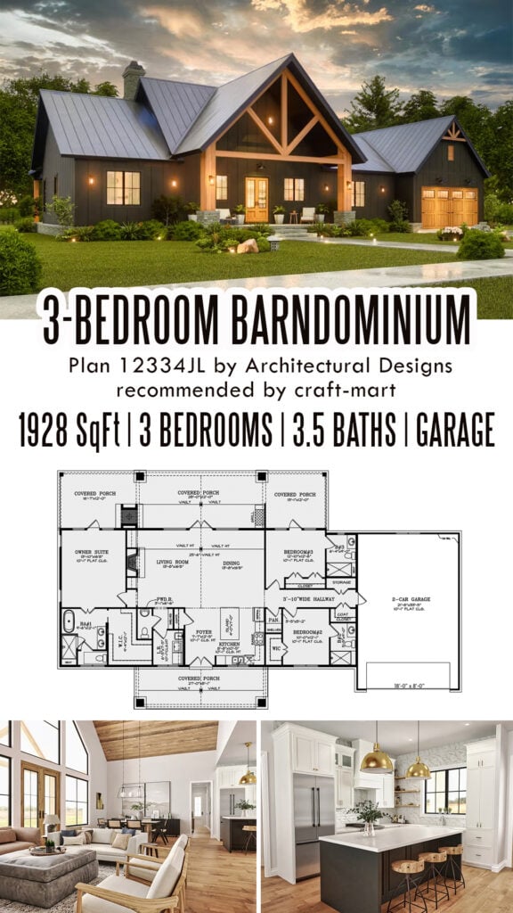 3-Bedroom House with Outdoor Kitchen (1,928 sqft)
