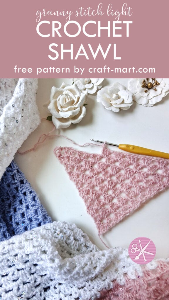 Triangle Shawl Crochet Pattern- free