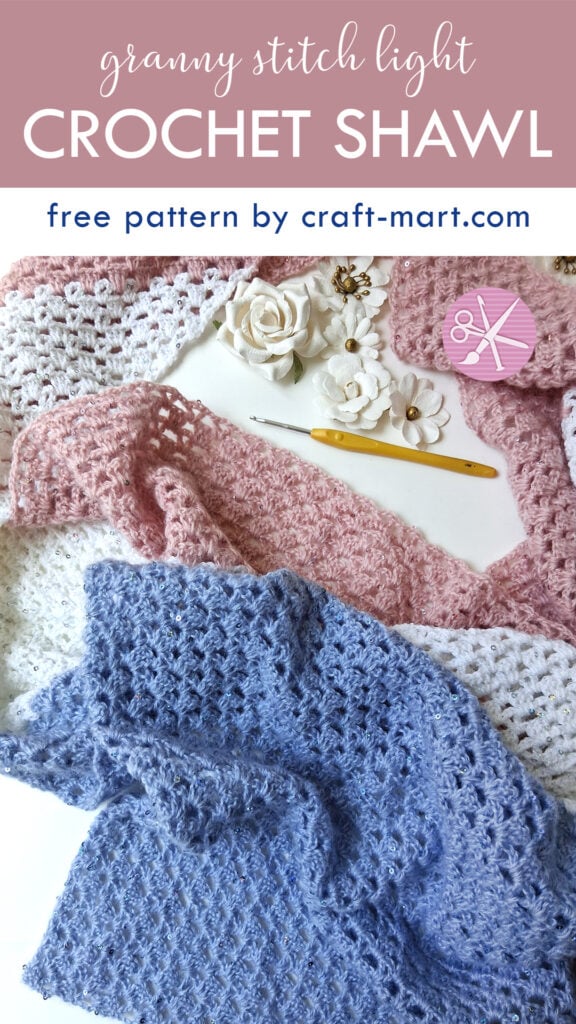 An Easy Triangle Shawl Crochet Pattern (free