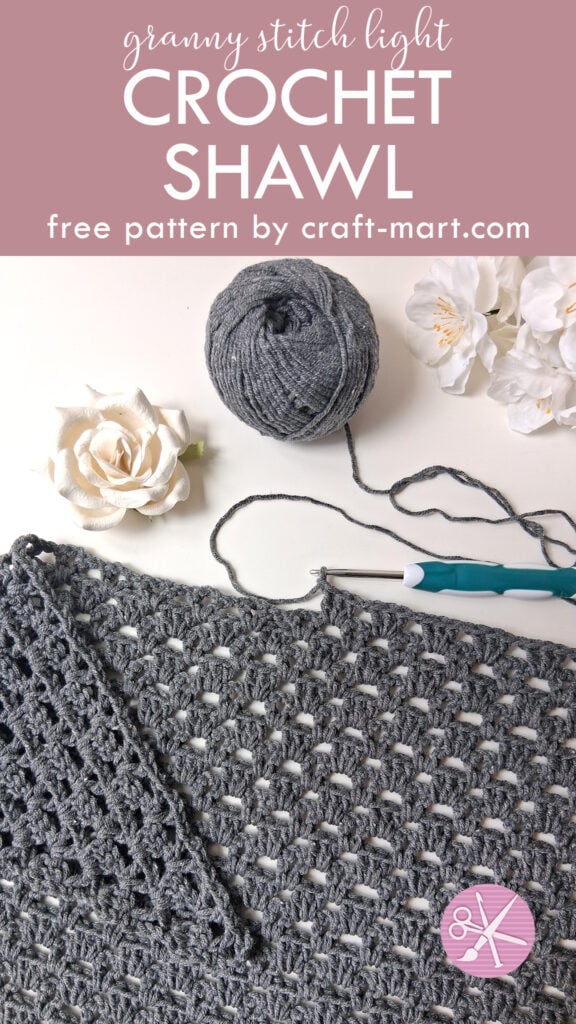 Crochet Triangle Shawl - free pattern