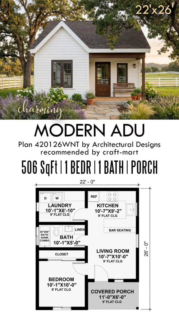 506 Sq Ft Charming Cottage Layout