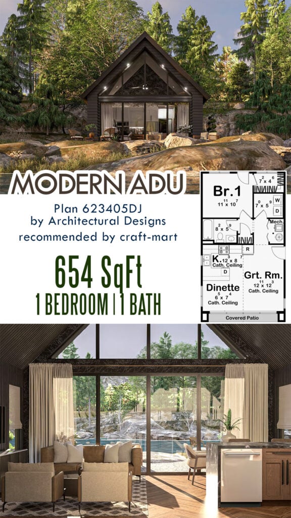 Modern ADU with Cathedral Ceilings (654 sqft)
