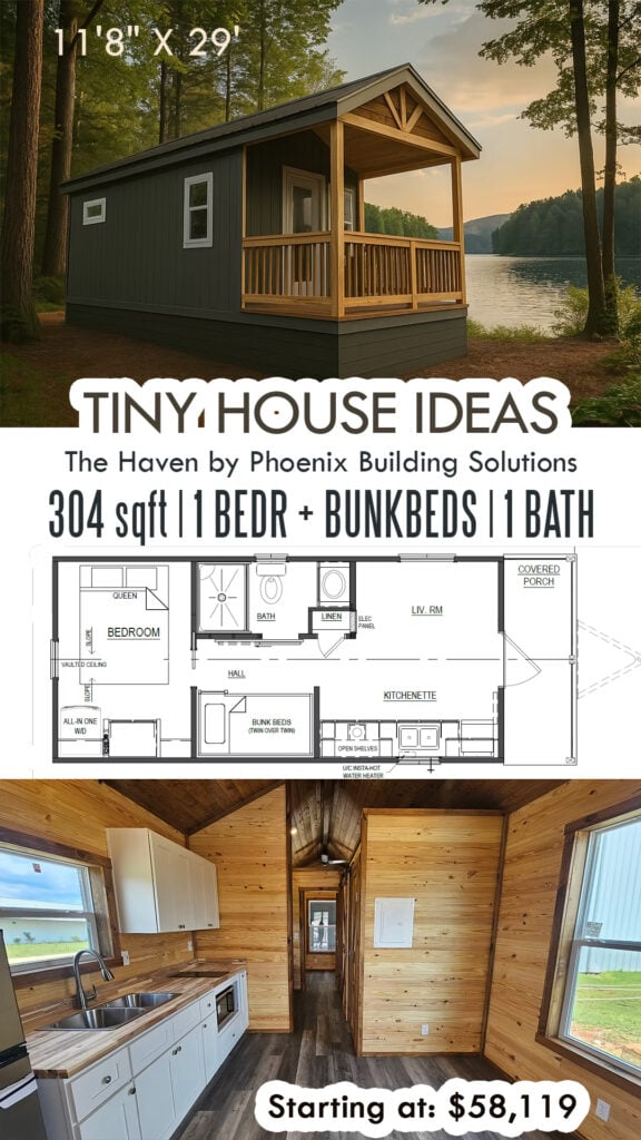 The Haven - tiny house model with bunk beds